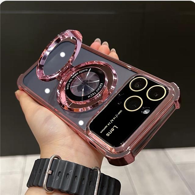 

Роскошный чехол Magsafe с магнитным держателем и подставкой для телефона iPhone 11 12 13 14 15 Pro Max, защитный бампер на 15 Plus, чехол