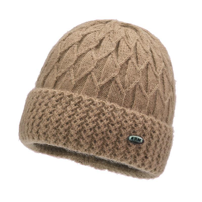 Plush Thickened Woolen Winter Pullover Hat for Middle-aged and Elderly