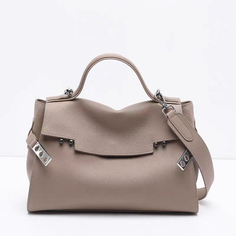 Grenzüberschreitend 2026 Neue Tasche Damen Hochwertiges Gefühl Nische Echtes Leder Große Kapazität Posttasche Einzelne Schulter Crossbody Handtasche