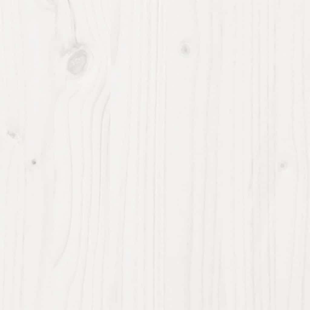 Solid Wood Bed White 90 X 200 Cm