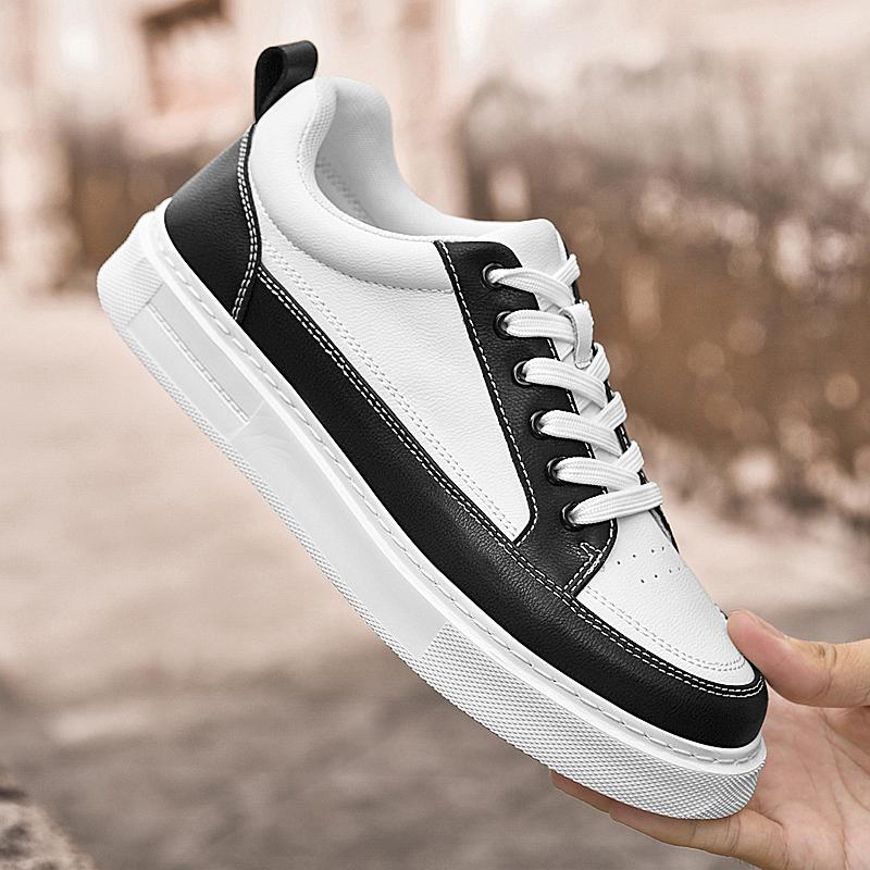 Fashion Fashion Genuine Leather Men Vulcanized Sheos New Leisure Walk Skateboard Footwear Sneakers Casual Athletic Shoes Tenis Masculino