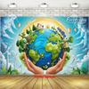 World Earth Day Theme Party Decoration Backdrop Protect Resources Event Background Banner Photography Props Kids Gifts Supplies