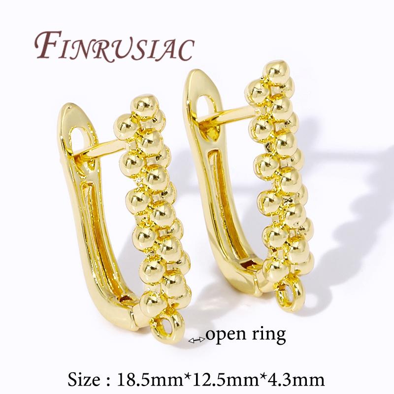 Multi Styles 18K Gold Plated Earwires Fasteners Earring Hooks Clasps Accessories For DIY Women's Anti-Allergy Earrings Making