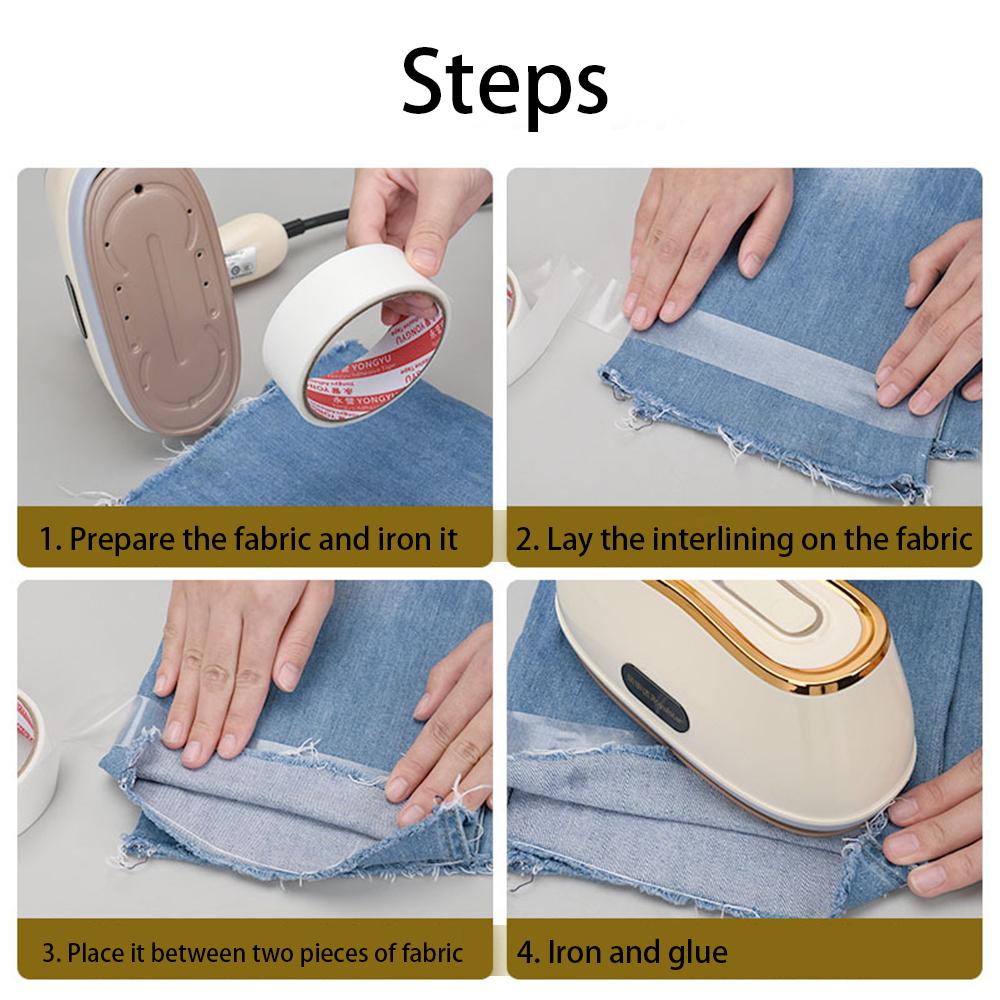 TPU Hot Melt Double Sided Tape Super Sticky Adhesive Clothing Fabric Seamless Seamless Iron Heating Household Repair Of VariousPinstriping Tape 3