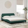 VidaXL Bed with Mattress Dark Green 160x200 Cm Velvet 3208434
