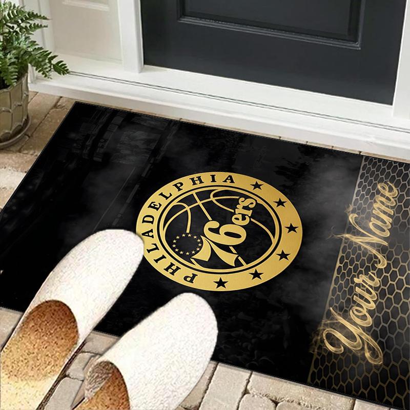 Custom NamePhiladelphia Basketball Team Carpet, Indoor Rug, Chair Rug, Living Rooms, Doormat Made From Polyester Home Decor Birthday Christmas Gifts