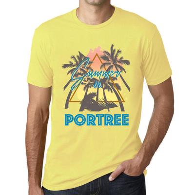 Men’s Vintage Tee Shirt Graphic T Shirt Summer Triangle Portree Pale Yellow