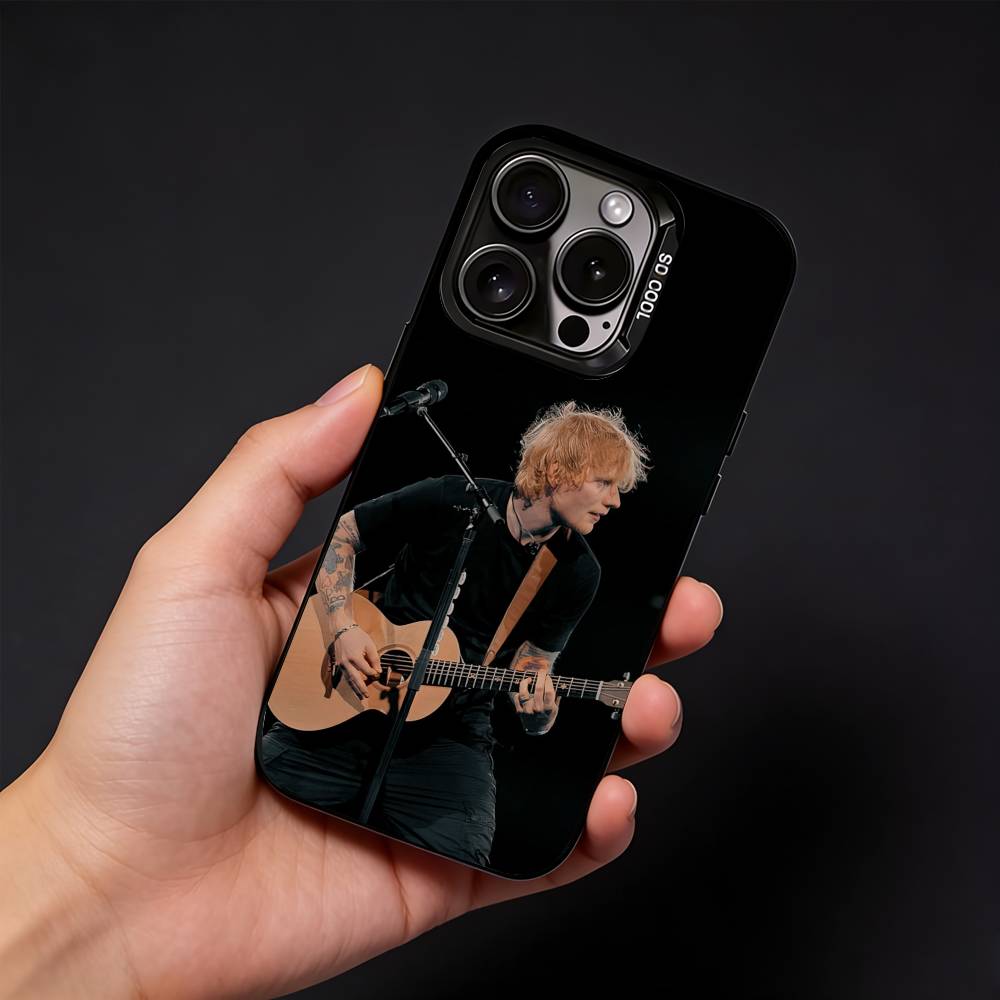 Singer E-Ed S-Sheeran Phone Case For iPhone17, 16,15,14,13,12 Pro Max Black Candy Matte Shockproof Cover