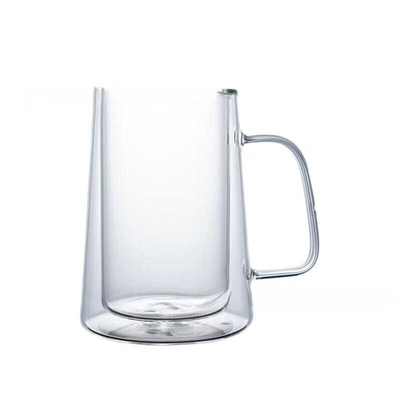 Shangqi Double-Layer Glass Mug with Handle, 400ml (Set of 2)