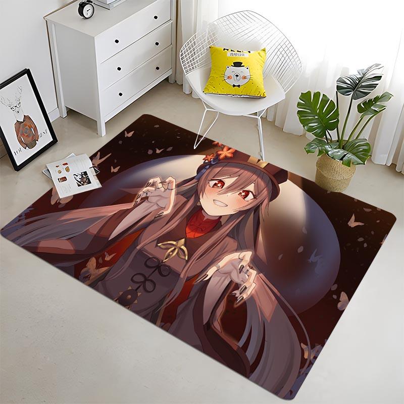 Anime Game Genshin Impact dywanik do składania mata podłogowa dywan do sypialni gra dla dzieci dywan do składania dywan z pianki memory dywan Anime dywan