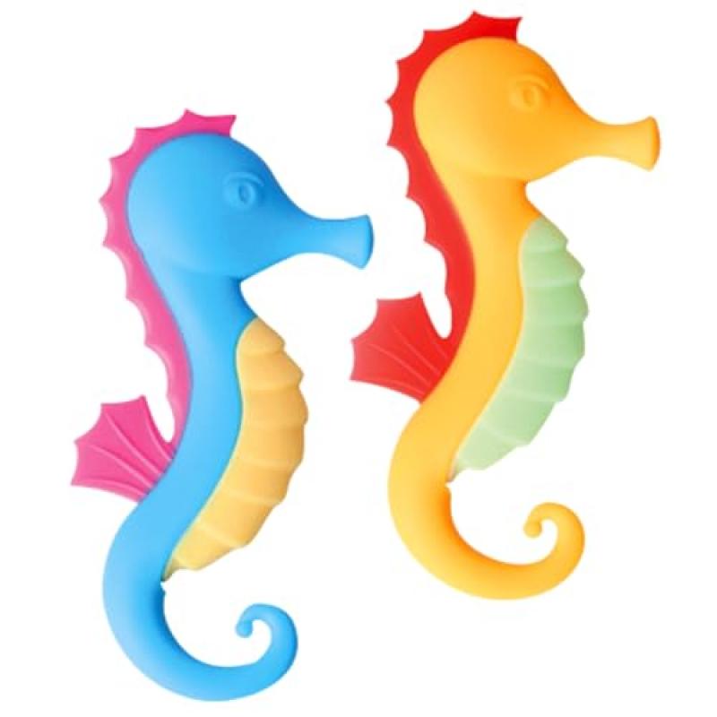 2-Pack Teething Toys for Babies & Toddlers, Safe Silicone Teethers, BPA-Free, Cooling Chew Toys for Teething Pain Relief, Colorful Baby Teether