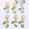 New Year Keychain Panda Bamboo Wreath Pendant Polished Lobster Clip Lightweight Shoulder Bag Schoolbag Decoration Pendant Keyring