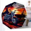 1pc Sturdy 8-Bone Auto Umbrella, Motocross Umbrella, Digital Printed, Foldable Umbrella for On-the-Go Outdoor Use