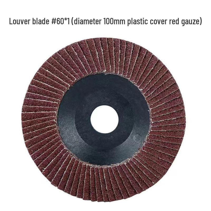 

Royal Louver 100mm Grinding Disc, 52-page Polishing Disc with Plastic Cover, Multi-Grit #60-120 for Angle Grinders.