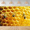 1pc Vivid Beehive Bee Party Background Wall - High-definition Images of Bees and Beehives Background Wall Bee Decoration