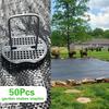 4/6 Inch Landscape Staples 11 Gauge Garden Staples, Galvanized Yard Lawn Stakes U-Shaped Pins Ground Anchors With 50 Gaskets