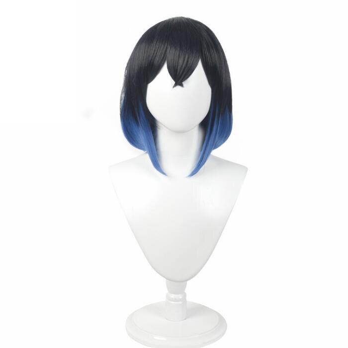 

Короткий парик, косплей, Demon Slayer Kimetsu no Yaiba Hashibira Inosuke, костюм, термостойкие синтетические волосы, мужские и женские парики для косплея 27-30cm чёрный