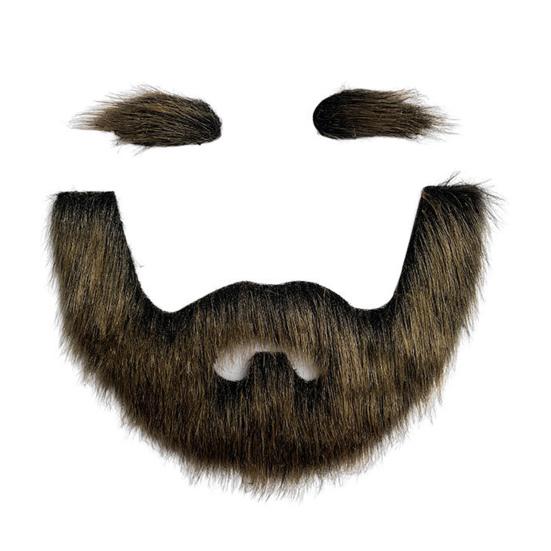 

Набор из поддельных усов и бровей, самоклеящаяся поддельная борода, аксессуар для костюма, реквизит для косплея для театральной сцены-маскарада хаки