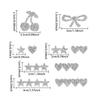 10 Pezzi Strass Scintillanti Termoadesivi Toppe a Forma di Cuore Stella Fiocco Toppe con Strass Per Cucito e Progetti di Sartoria