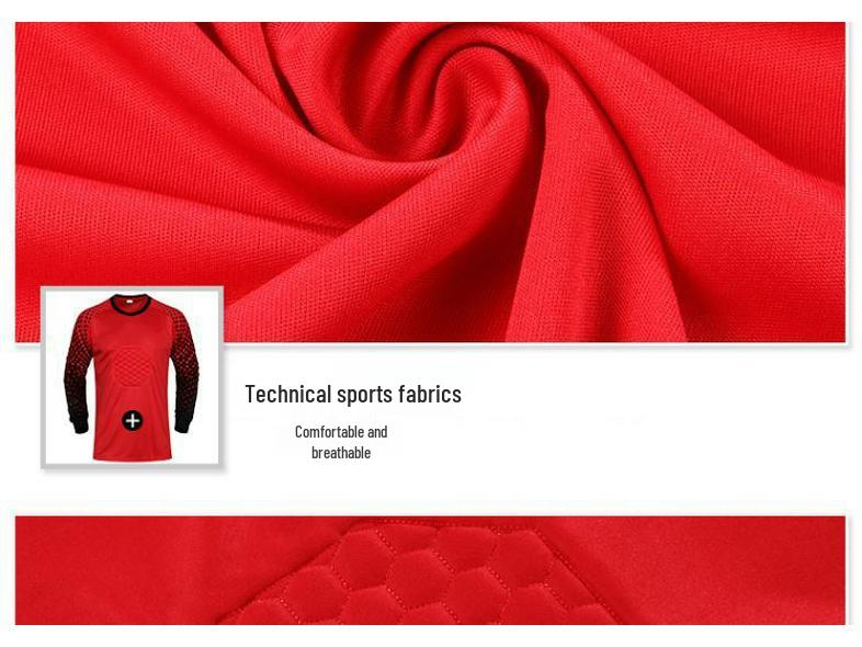 Long Sleeve Padded Goalkeeper Jersey Set for Adults and Kids
