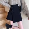 Spring 2024 Women's High-Waist Slim A-Line Skirt-Shorts: Korean Style, Irregular Design
