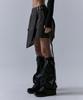 Teulimingbeodeu Cargo Layered Mini Skirt [ Charcoal ]