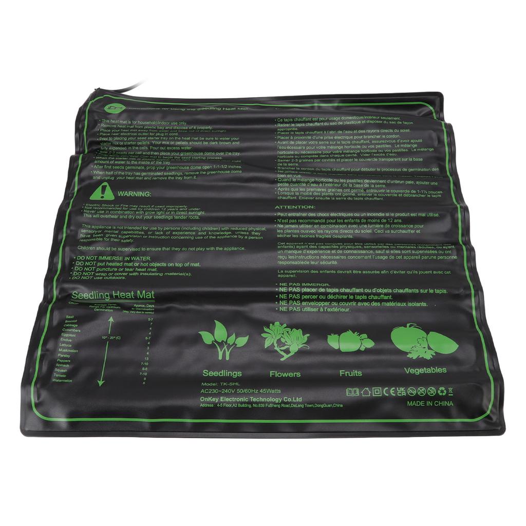 Keimlingsheizmatte Wasserdicht Warm Sicher Effizient Pflanzen Samen Heizkissen für Zimmerpflanzen