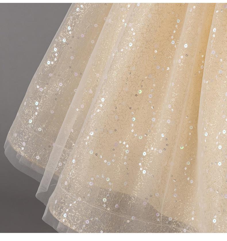 High-End Girls' Princess Wedding or Birthday Dress with Sequins