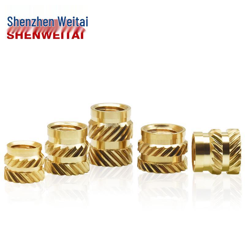 Double Knurled Copper Nut Inserts for Mobile Phone Injection Molding