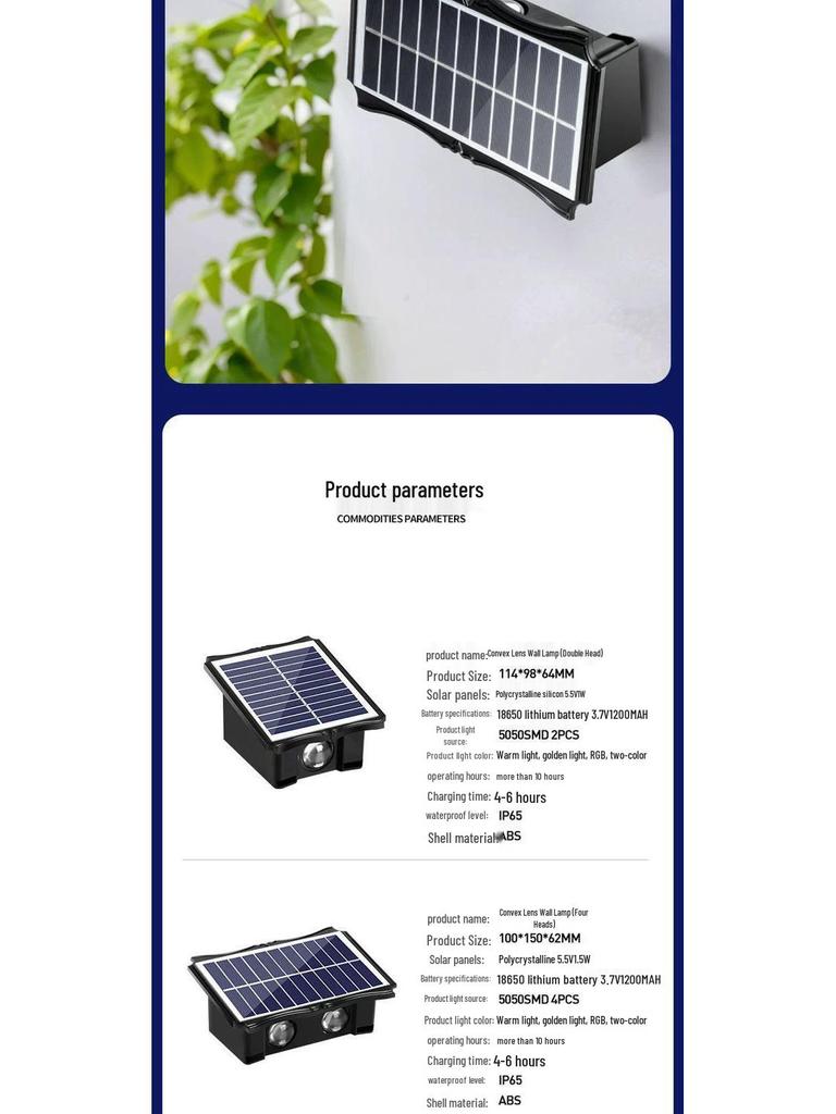Solar Waterproof Courtyard Wall Light - Outdoor Luminous Fence and Landscape Spotlight