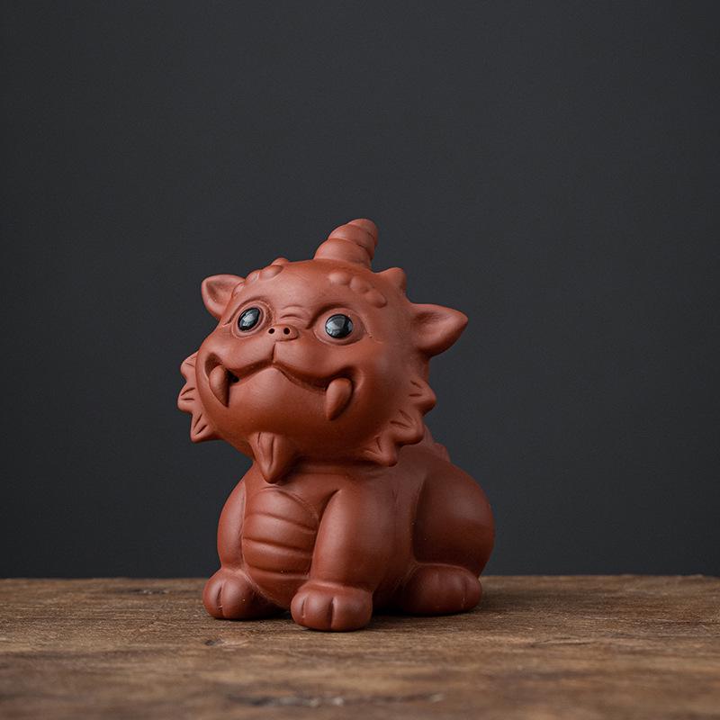 Guochao Pixiu Zisha Tea Pet Ornament - Creative, Cute, and Wealth-Attracting Tea Table Decoration