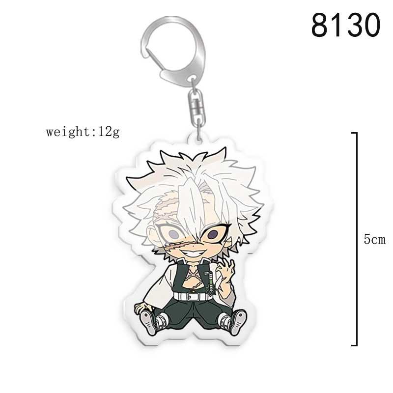 Demon Slayer Kimetsu No Yaiba Infinity Castle Acrylic Key Ring Iguro Obanai Tokitou Muichirou Action Model Figure Toys Premium Quality