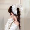 Double Layer Lace Scrunchies Cloth Exaggerated Hair Rope Delicate Elastic Hair Bands Party