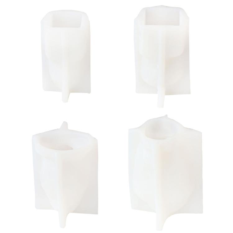 Silicone Candle Mold Avalokitesvara Buddhas Head Epoxy Gypsum Mould for Resin