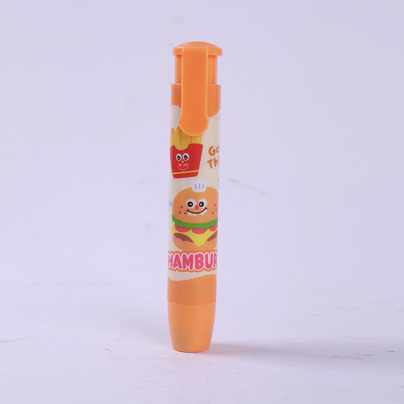 20Pcs Retractable Eraser for Elementary Students Cartoon with Low-Dust Clean Erasing No-Trace School Supplies Stationery Gift