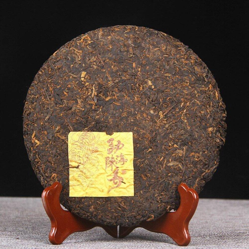 2019 Menghai Scent of Time Ripe Puer Tea Golden Bud Shu Puerh Tea 357g