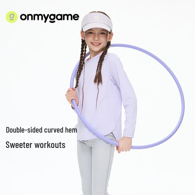 Onmygame Girls' Sun-Protective Cooling Long-Sleeve Round Neck T-Shirt