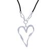 Silver love necklace long ins high-end women's jewelry