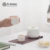 Portable White Ceramic Travel Tea Set