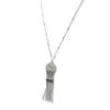 Les Trésors De Lily [N8173] - Silver Turquoise 'Altai' Designer Necklace