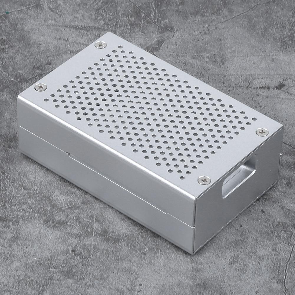 Metallkabinett Kjøleribbe Støvtett Chassis Hovedkortdeler for Raspberry Pi 3 Modell b