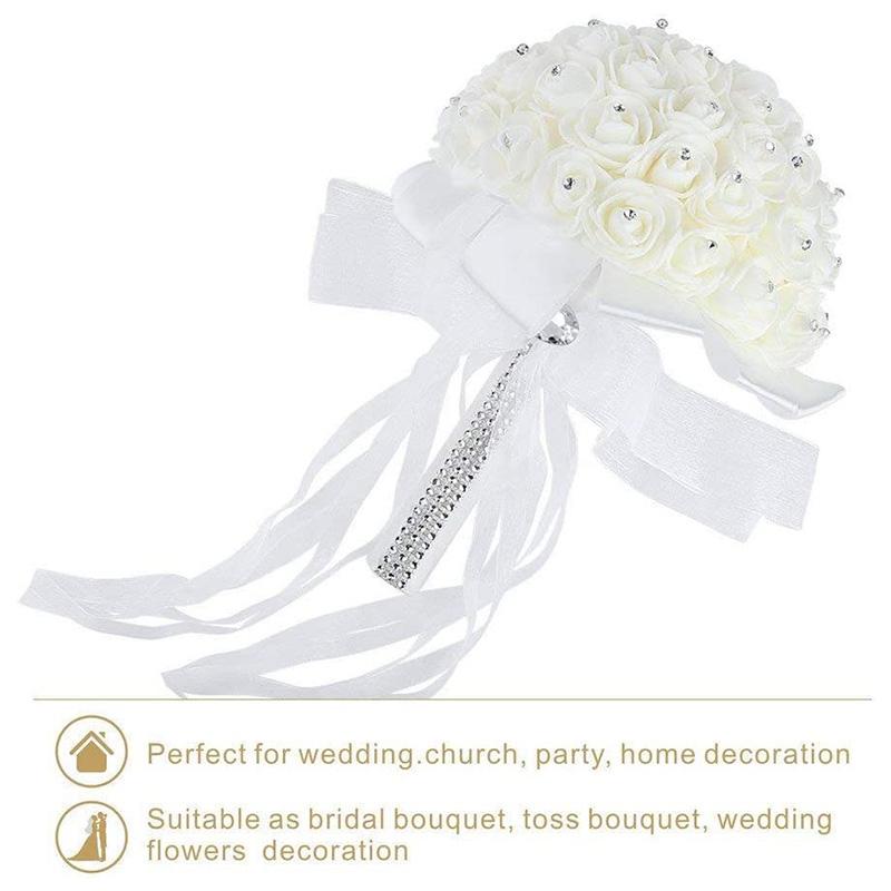 Braut Hochzeit mit Blumen aus Schaum Simulation Blume weiße Rose Bouquet koreanische Hochzeit Fotografie Requisiten Liebhaber Geschenke