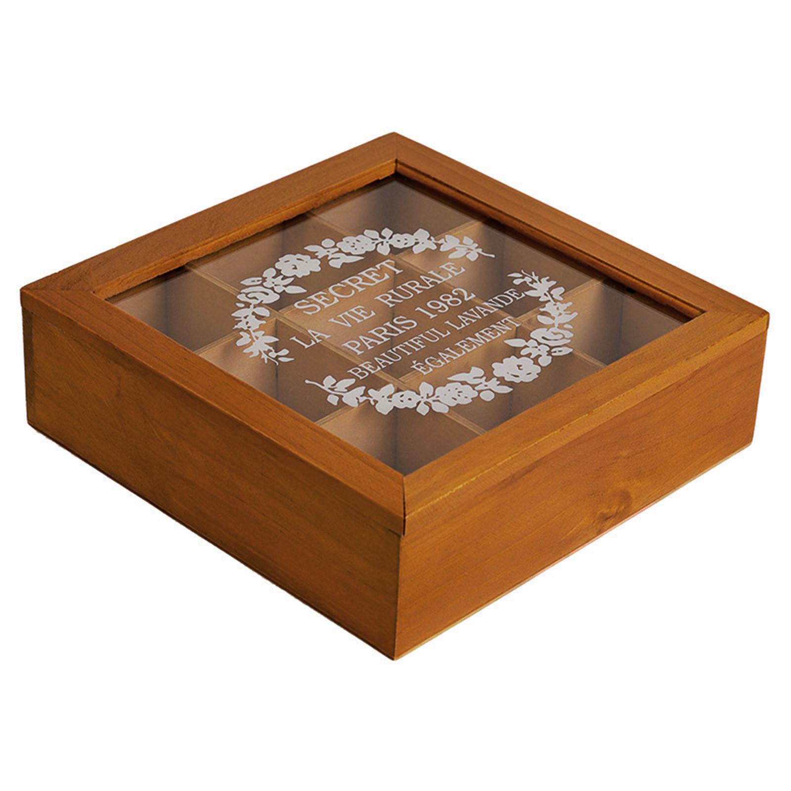 

Vintage Covered Wooden Box Grocery Storage Box Manual Display Cabinet Partition Tray