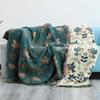Boho Throw Blanket for Bed, 100% Cotton Ultra Soft Quilt Blanket Bird Floral Printed Large Bed Blankets,All Season Rustic Throw for Sofa Couch Chair