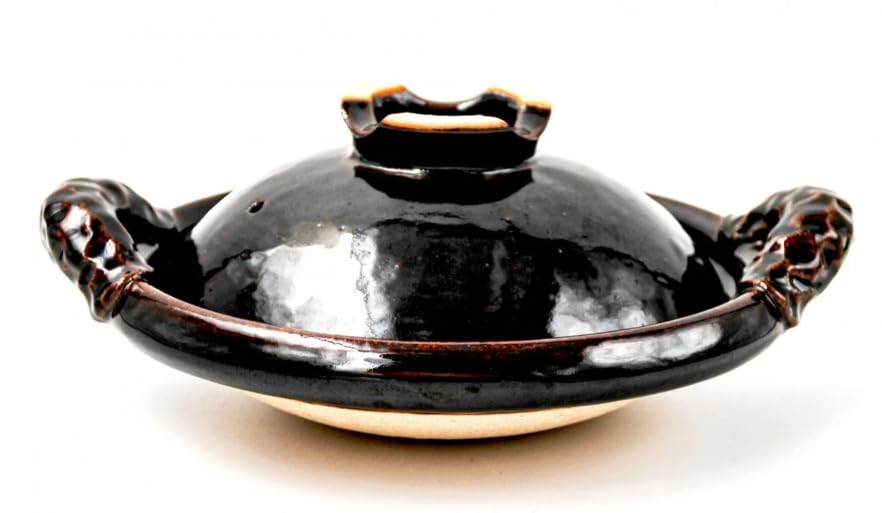 

Doraku kiln black pot 8 inches 2 pot Doraku kiln Iga (for people) [Earthen ware] чорний