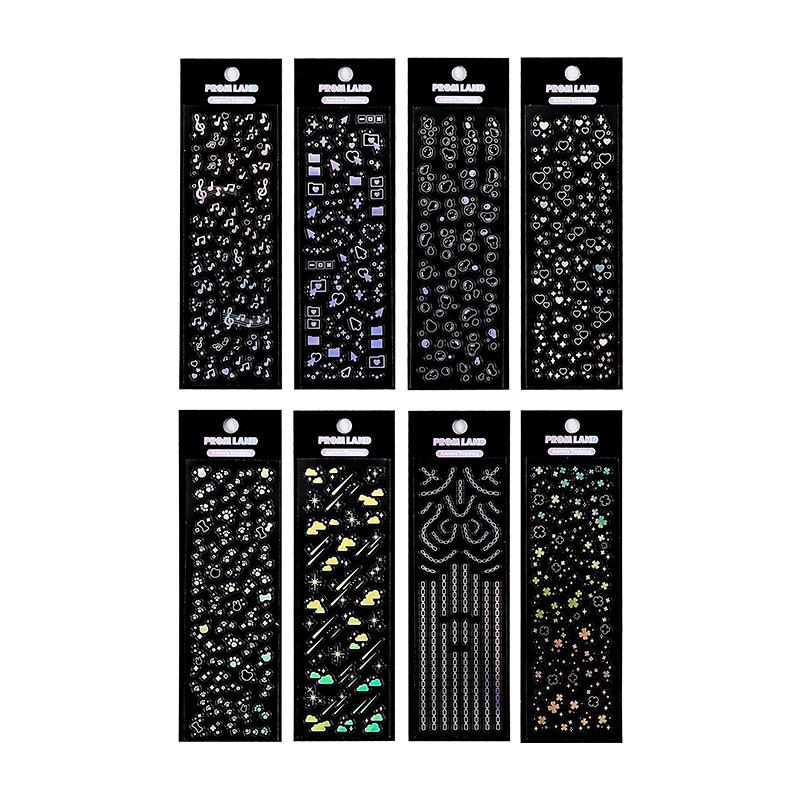 1pack/12pcs Laser Stickers, Glowing Hologram Stickers for Journals, Notebooks, DIY Crafts