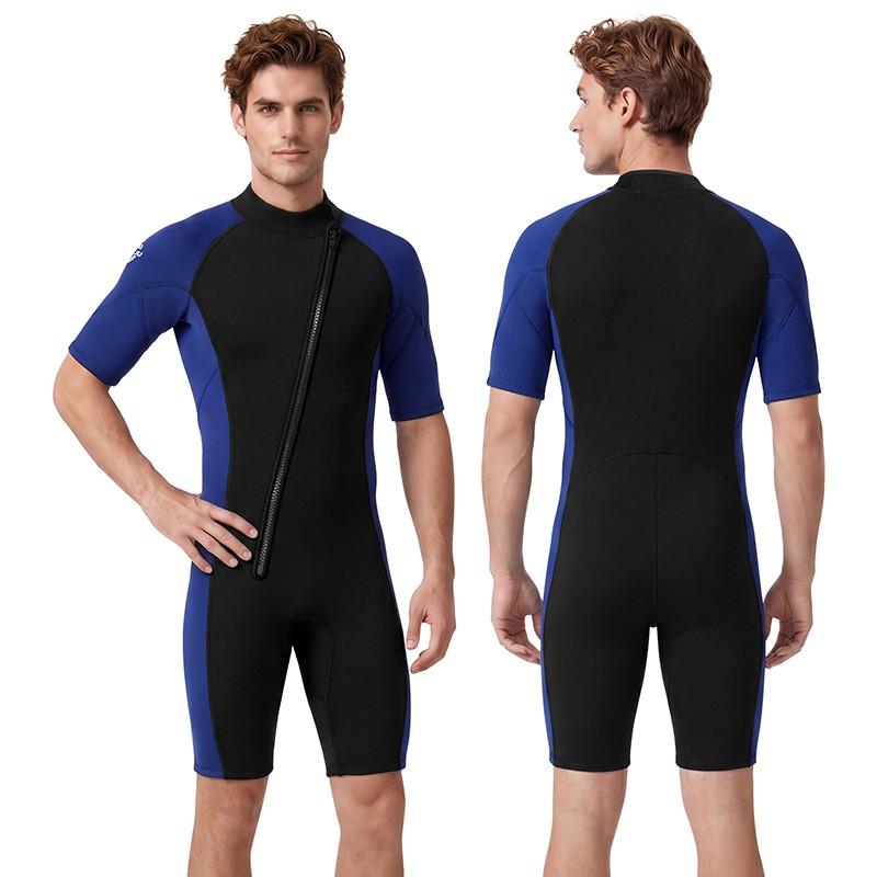 Mens 2mm Neoprene Wetsuit Shorty Snorkeling Diving Surfing Warmth Winter Use