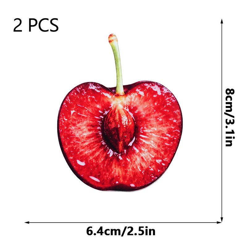 2 Pièces Marque-page de Lecture Accrocheur Clip en Acrylique Signe Tranche de Fruit Marque-page Haute Qualité Pour Collection de Papeterie Cadeau Stu