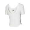 Nike Solid Color Round Neck Backless Casual Short Sleeve T-Shirt Women Tops Beige FN3665-133