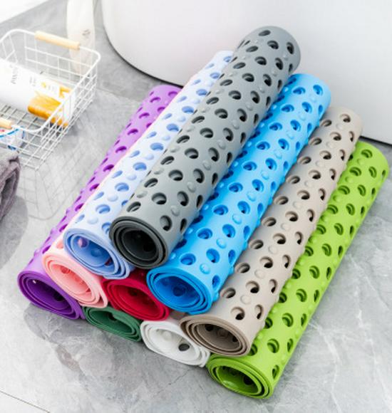 Square Non-Slip Eco-Friendly Bath Mat with Suction Cups and Massage Surface